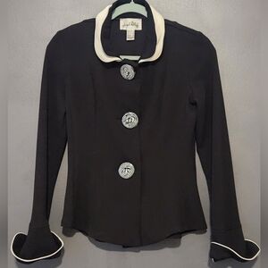 Joseph Ribkoff Women's Size 6 Blazer Black And White Excellent Condition